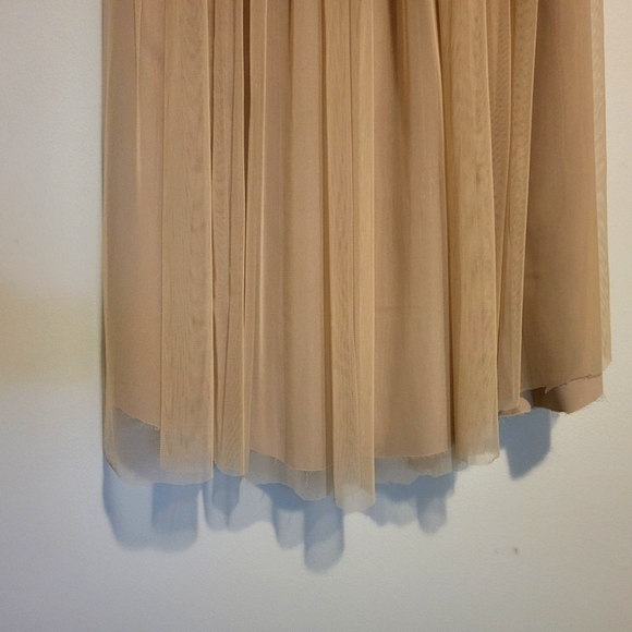 Anthropologie x BHLDN Hitherto Sleeveless Lace FLEUR Midi Dress Sandstone Sz 4 - Picture 8 of 13